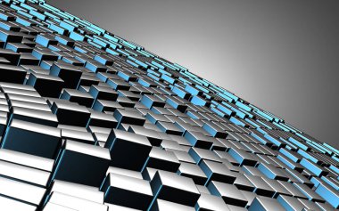 Soyut küpleri arka plan. 3D çizim