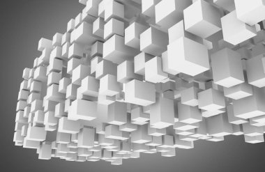 Soyut mimari arka plan. 3d illüstrasyon