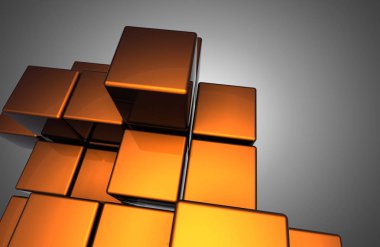 Soyut küpler arka plan. 3D ıllustrationa