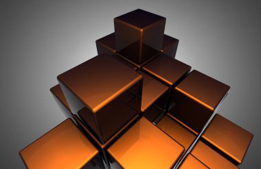 Soyut küpler arka plan. 3D ıllustrationa