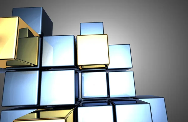 Abstract cubes background. 3d illustrationa — Stock Photo, Image