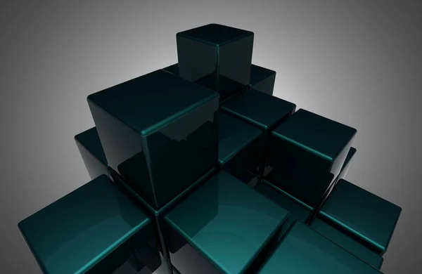 Fond cubes abstraits. Illustration 3d a — Photo