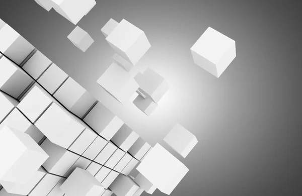 Abstracte achtergrond van de kubussen. 3D illustratie — Stockfoto