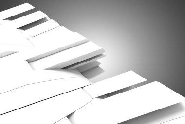 Küpler ile 3d soyut geometrik arka plan. 3d illüstrasyon