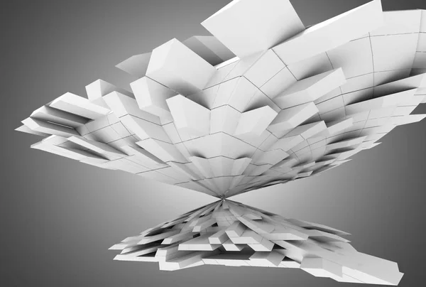 立方体を持つ3D抽象的な幾何学的背景。3Dイラスト — ストック写真