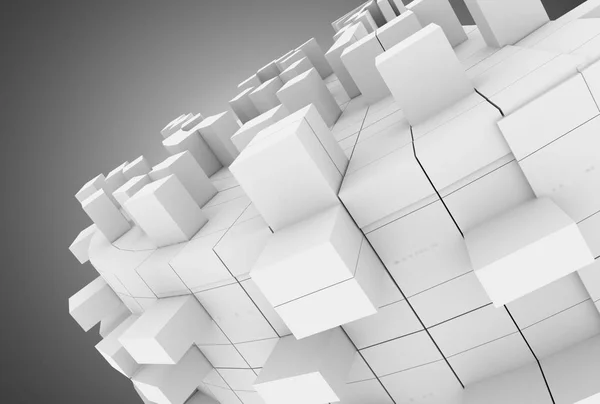 Fond géométrique abstrait 3D avec cubes. Illustration 3d — Photo