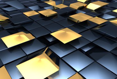 Soyut küpleri arka plan. 3D çizim