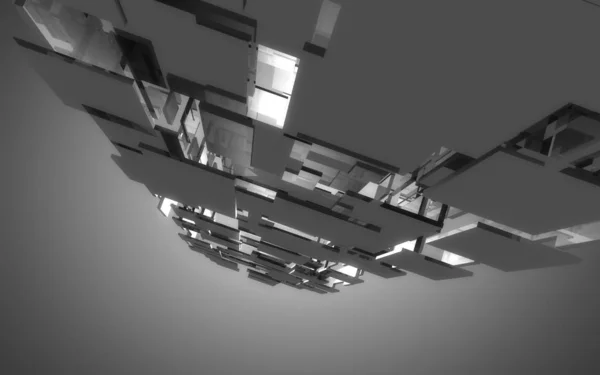 Construcción de naves espaciales absdtract. fondo abstracto. 3d illus — Foto de Stock