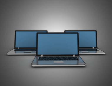 3d dizüstü bilgisayar konsepti. 3d illüstrasyon
