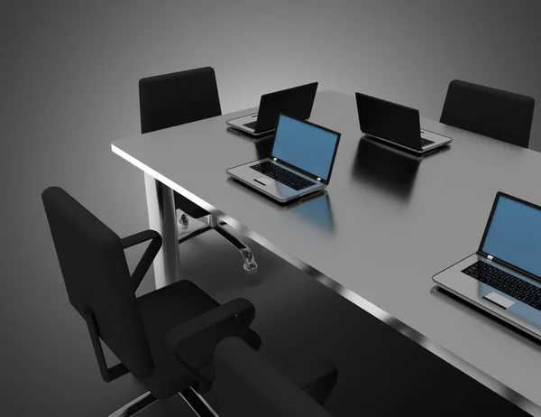 Sala de reuniones de oficina 3d. ilustración 3d —  Fotos de Stock