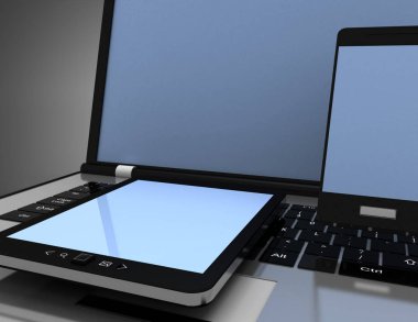 3d teknoloji kavramı .3d illüstrasyon