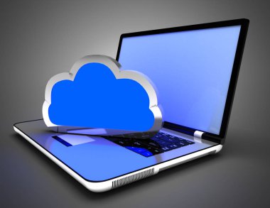 3d bulut bilgi işlem konsepti.3d illüstrasyon