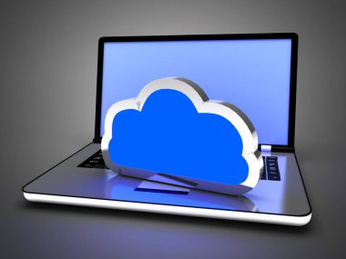 3d bulut bilgi işlem konsepti.3d illüstrasyon