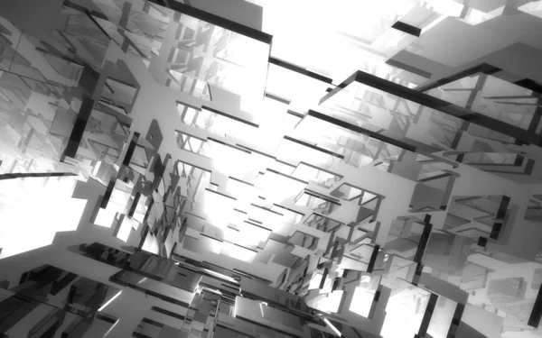 抽象アーキテクチャ トンネル。3Dイラスト — ストック写真