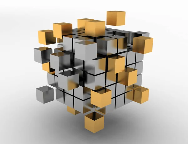 Концепція кубиків командної роботи.3d ілюстрація — стокове фото