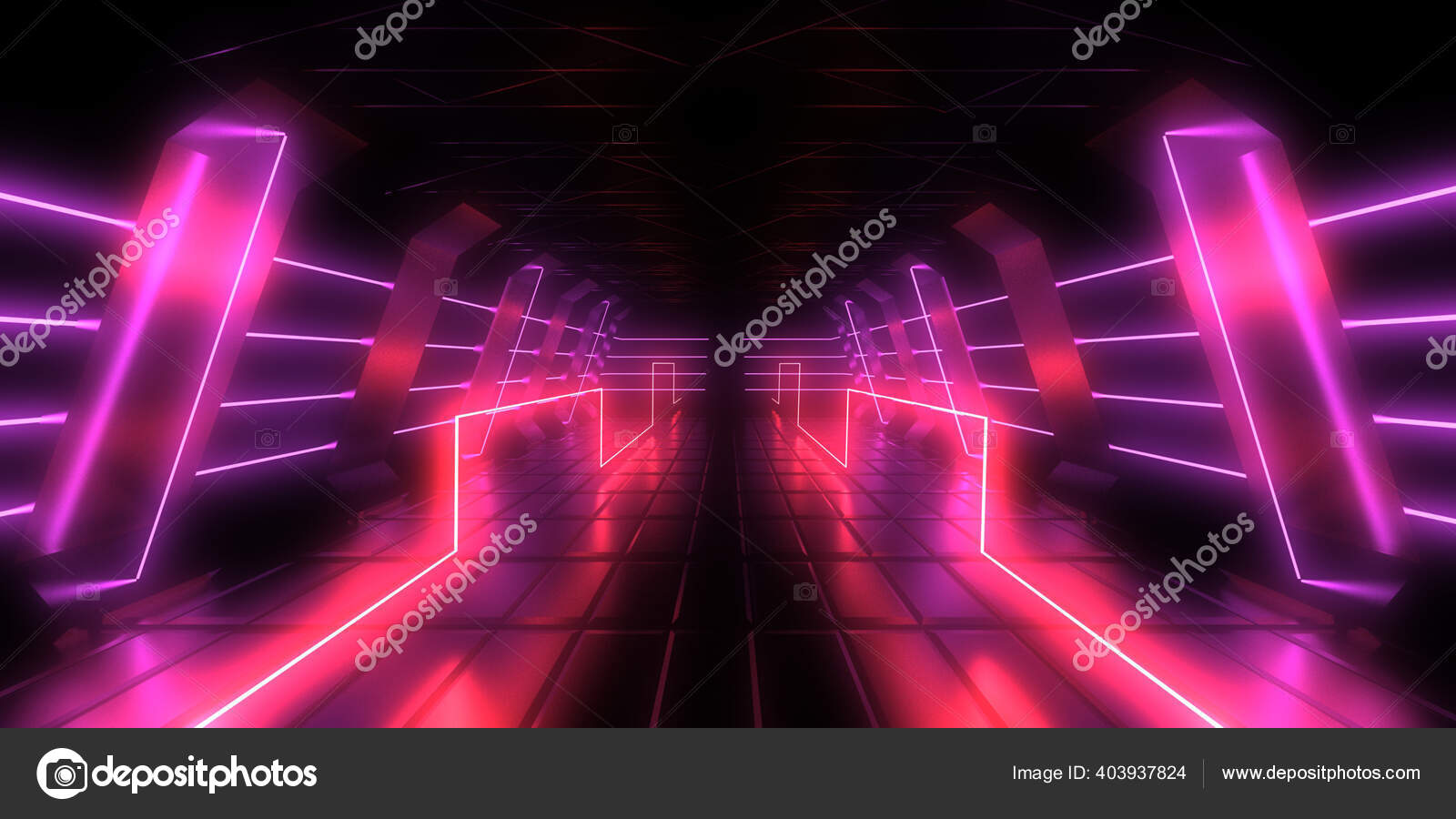 ネオンライトで3d抽象的な背景 ネオントンネル 宇宙建設 3dイラスト ストック写真 C Andreync ネオンライトで3d抽象的な背景 ネオントンネル 宇宙建設 3dイラスト ストック写真 C Andreync