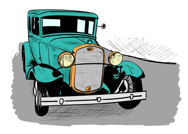Ein Sehr Altes Auto — Stockvektor