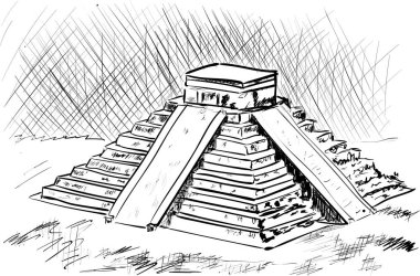 bir Meksika maya piramit