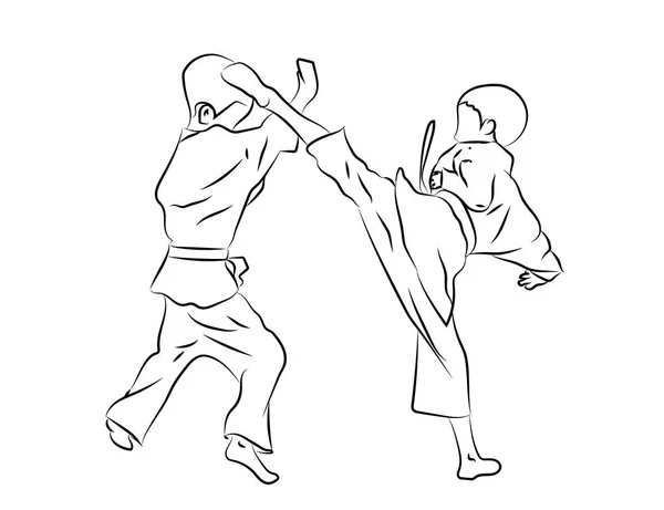 Bir Karate Her Gün — Stok Vektör