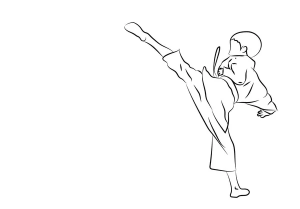 Een Karate Elke Dag — Stockvector