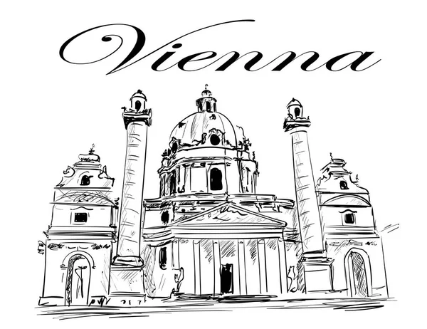 Viena en el día soleado — Vector de stock