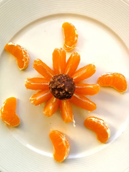 Tangerine Plate — Stock Photo, Image