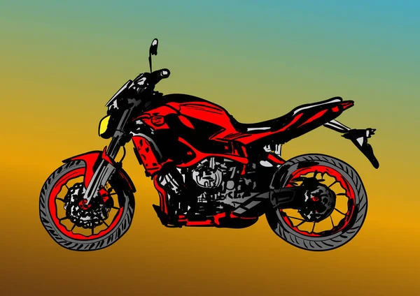 Une nouvelle moto sportive — Image vectorielle