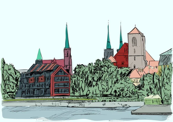 Wroclaw. — Vector de stock