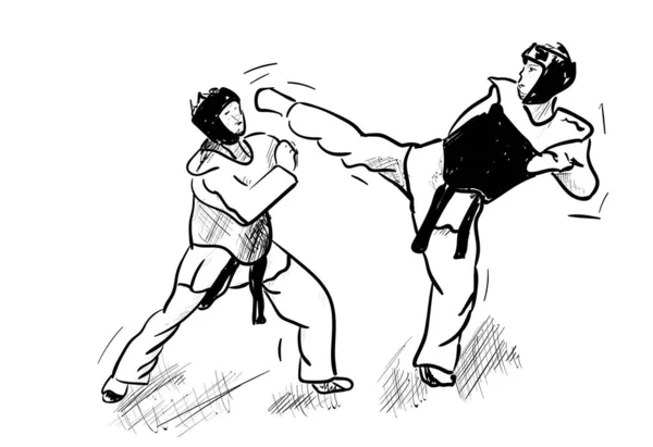 Taekwondo — Stockvector