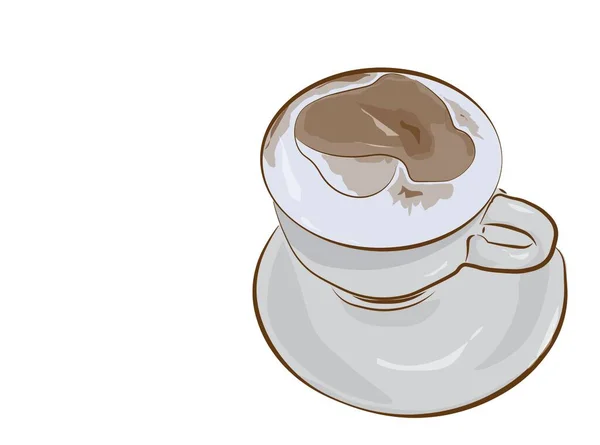 Kopp Kaffe Med Socker — Stock vektor