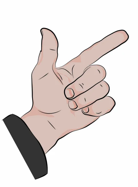 Una Mano Con Pulgar Hacia Arriba — Vector de stock