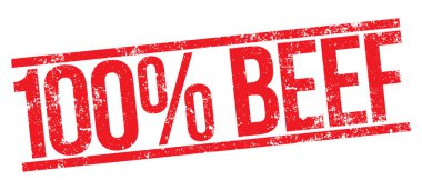 % 100 Dana. Vektör kırmızı pul.