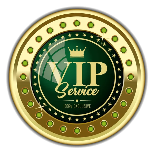 Serviço Vip Distintivo Ouro Vetor —  Vetores de Stock