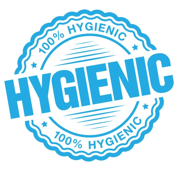 100 Hygienisk Vektor Blå Stämpel — Stock vektor