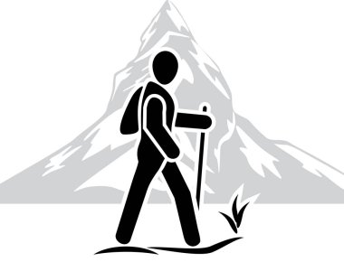 Gezgin dağların arasında. Simge