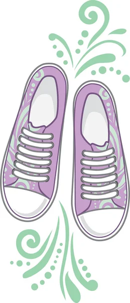 Las Zapatillas Moda Femeninas Símbolo Para Estilo Moda — Archivo Imágenes Vectoriales