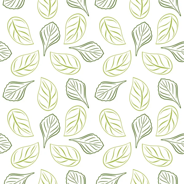 Nahtlos Umrissenen Grünen Hintergrund Für Wrap Design Grüne Farbe — Stockvektor