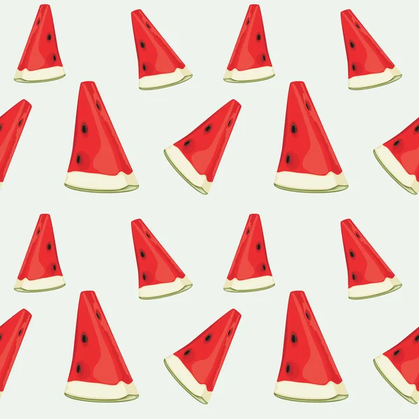 Nahtloses Muster Mit Wassermelonenscheiben — Stockvektor