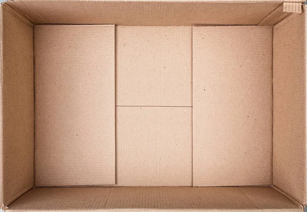 Пустой Картонный Ящик Крупным Планом — стоковое фото