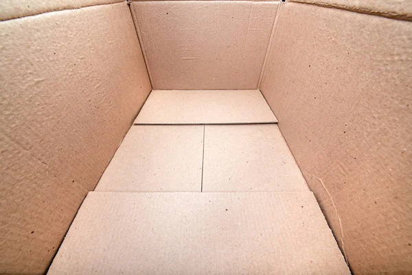 Empty Cardboard Box Close — Stock Photo, Image