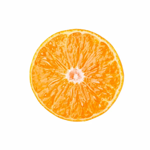 Half Tangerine White Background Close — Stock Photo, Image