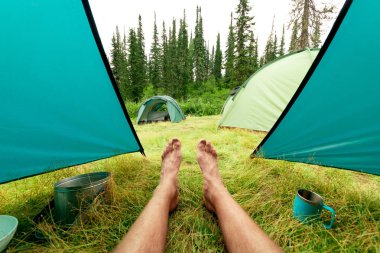 Çadırdan görünüm.