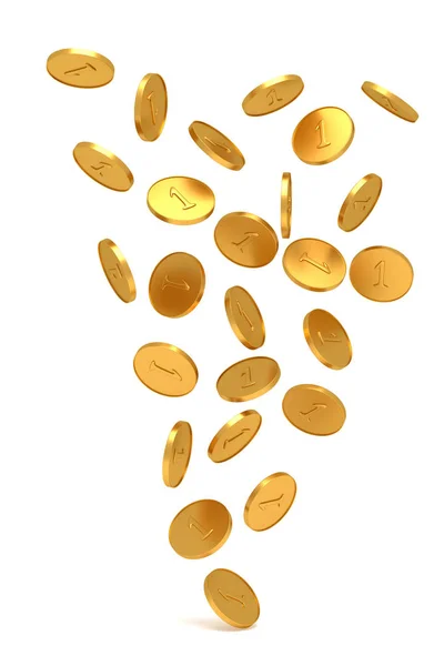 Текстура золотых монет . — стоковое фото