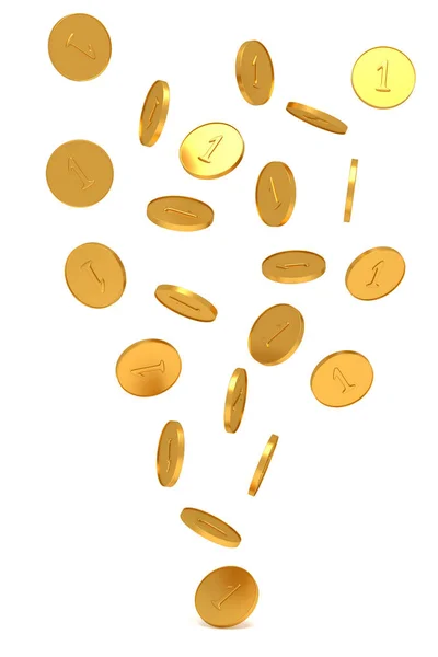 The texture of gold coins. — Stock Photo, Image