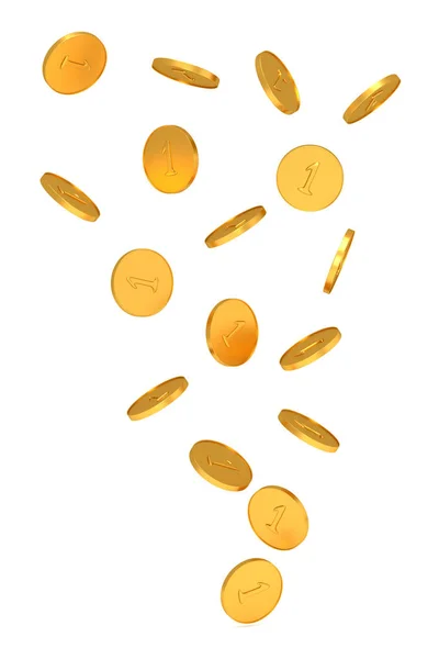 The texture of gold coins. — Stock Photo, Image