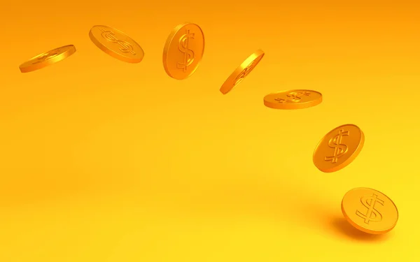 Goldmünze mit Dollarzeichen. — Stockfoto