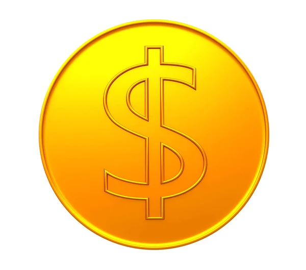 Signo del dólar dorado . — Foto de Stock