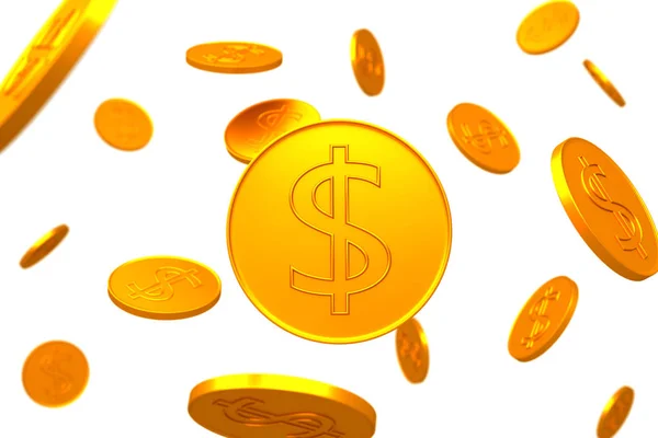Az arany-dollár érmék textúrája. — Stock Fotó