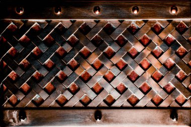 Metalin kafesi yakın çekim.