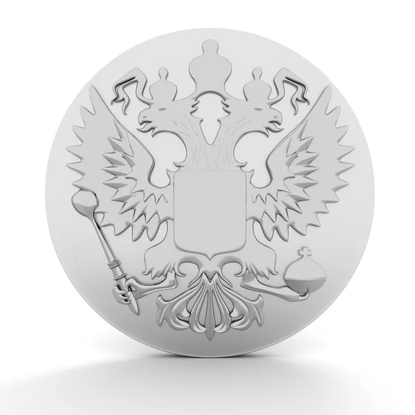 Double-headed eagle emblem. — Stock Photo, Image